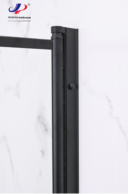 Modern Black Aluminum Shower Enclosure With 5/6mm Tempered Glass-Durable & Stylish