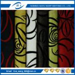 100% Polyester printed flocked sofa fabric