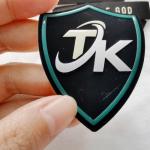 Microfiber Printed Raised Silicone Logo Patch For Clothing Brand Tags