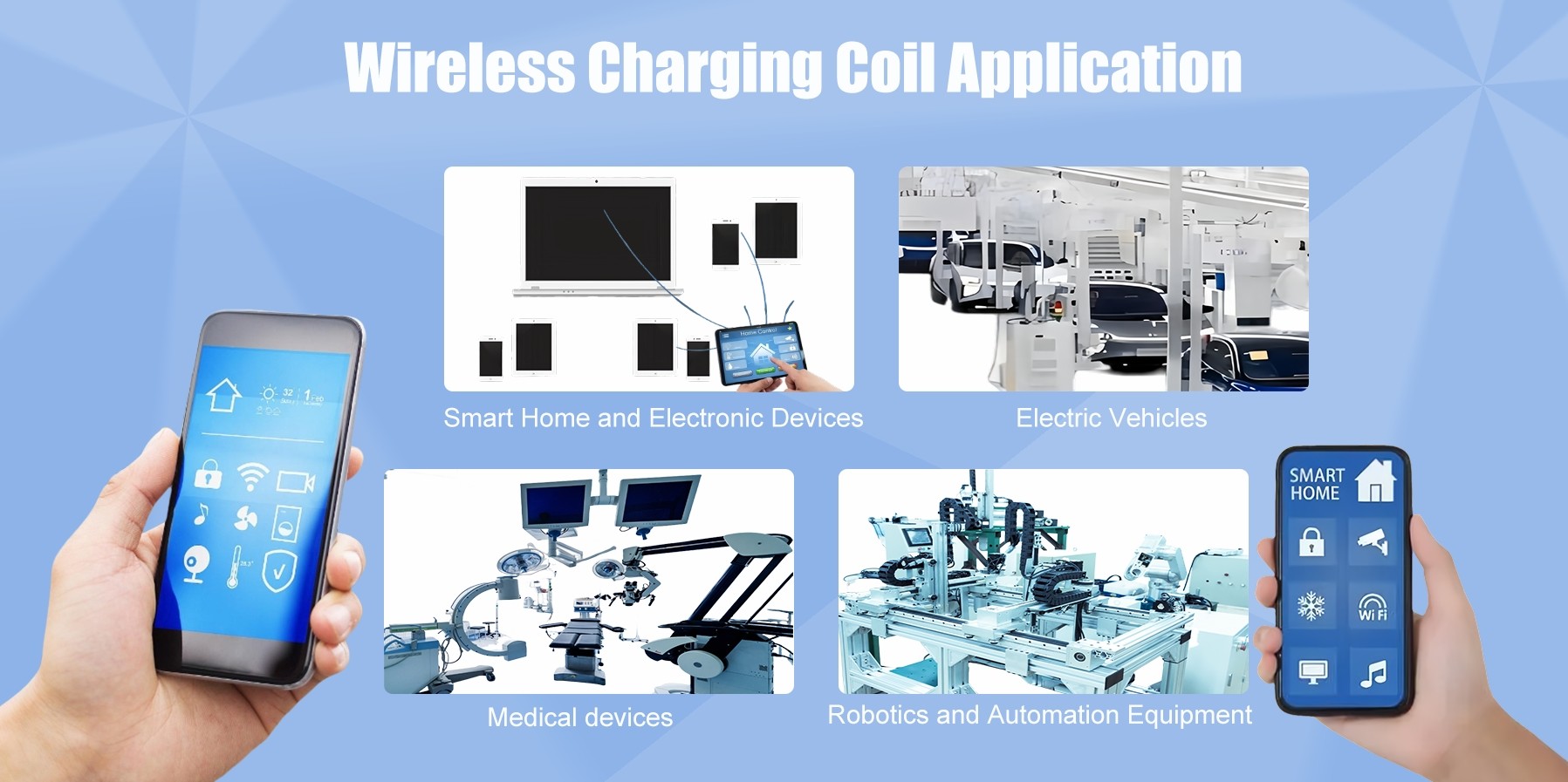 Customized Single Winding PCB 1Coil Wireless Charging Coil 15W/10W/7.5W