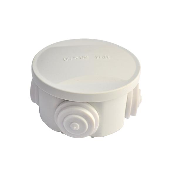 Outdoor Circle Round Type White Plastic Junction Box / Round Plastic Electrical