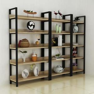 Quality Store Metal Frame Wood Shelves Environmental Friendly Painting Exhibition wholesale
