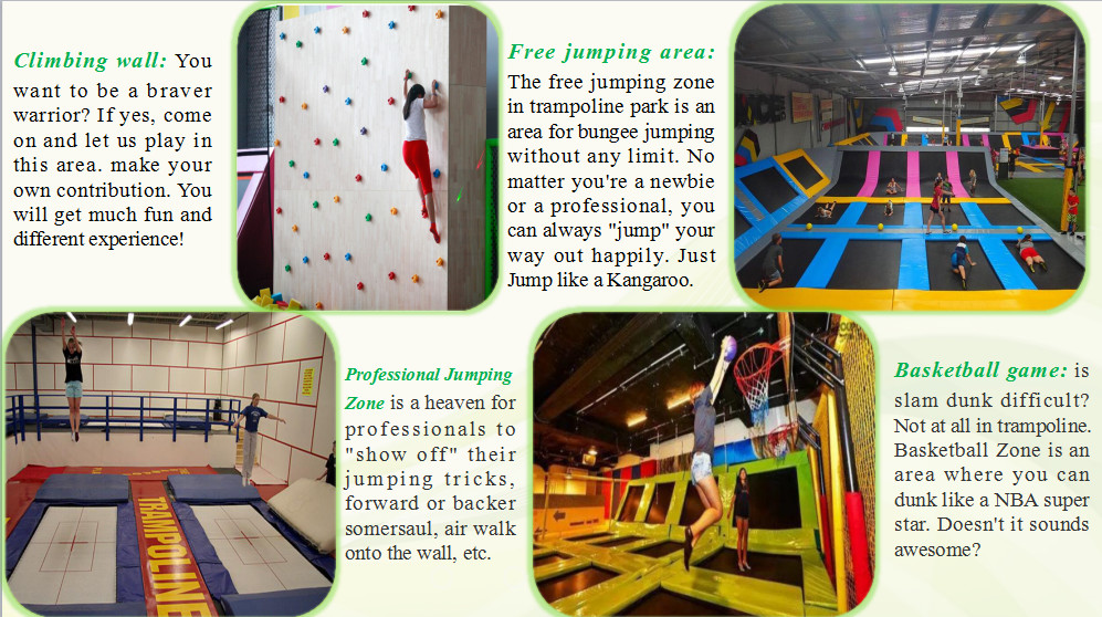 235M2 2017 Jumping Fitness Square Kids Cheap Sky Zone Indoor Trampoline Park Tremendous Multi-function Trampoline Park