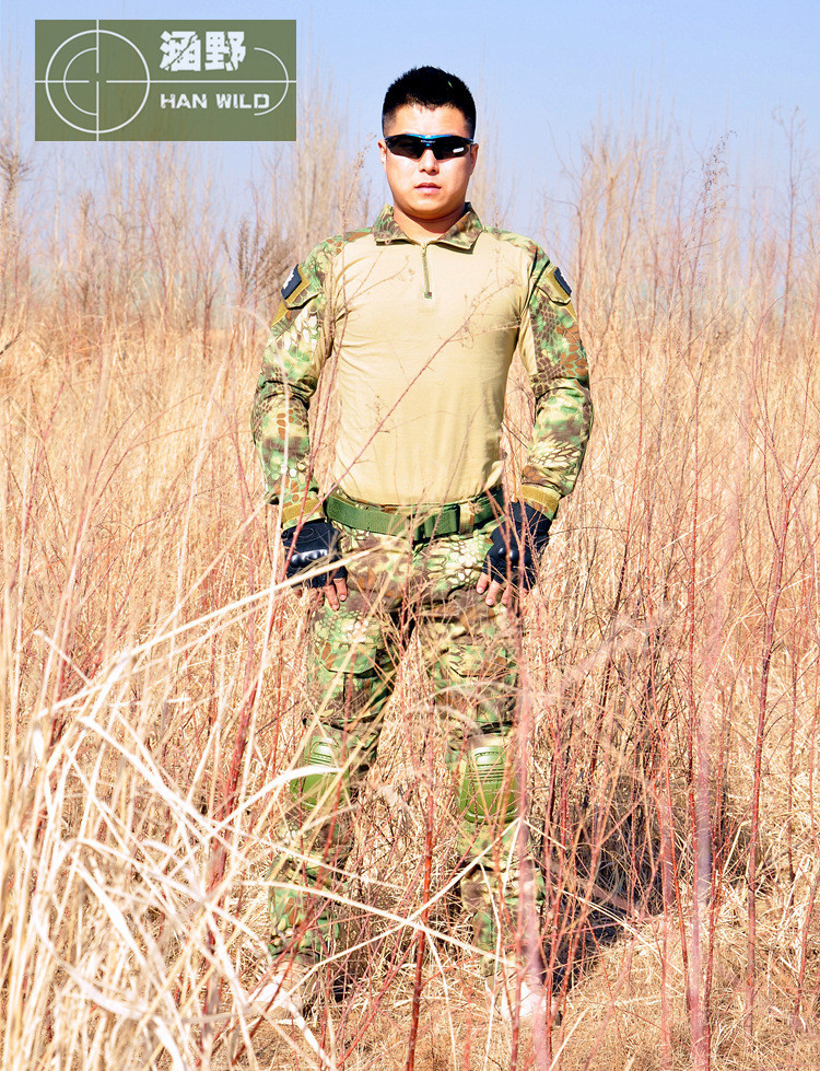 Men Airsoft Army Military Uniform Tactical Navy Seal Combat Frog Suit with knee elbow pads