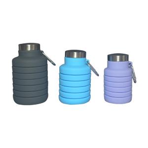 Quality Stocked Silicone Water Bottle 500ml Eco Friendly Collapsible Water Bottles wholesale