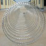 Customized Concertina Razor Wire , PVC Coated Razor Wire High Tensile