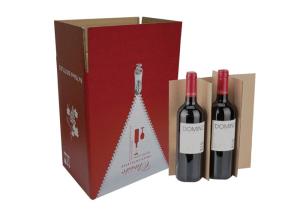 Quality Blue Sustainable Corrugated Wine Gift Boxes Matt Lamination OEM Service wholesale
