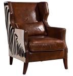 Rectangular Real Cowhide Leather Ottoman Footstool Defaico Furniture