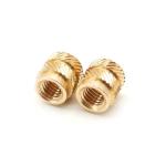 OEM Reusable Brass Insert M4*6*7 Knurled Metal Brass Heat Stake Heat Set Insert