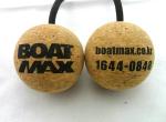 Wholesale Price 50mm Cork Ball Floating Key Chain with Navy Roper and Custom