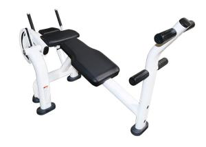 Quality Custom Commercial Grade Gym Equipment White Tube Ab Crunch Bench Press wholesale