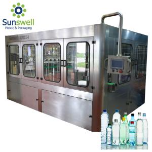 Quality 14 Heads Rotary Drinking Water Rinsing Filling Capping And Labeling Product Line wholesale