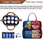 Portable Insulated Cooler Bags Freezable Reusable Cooler Shopping Bags For