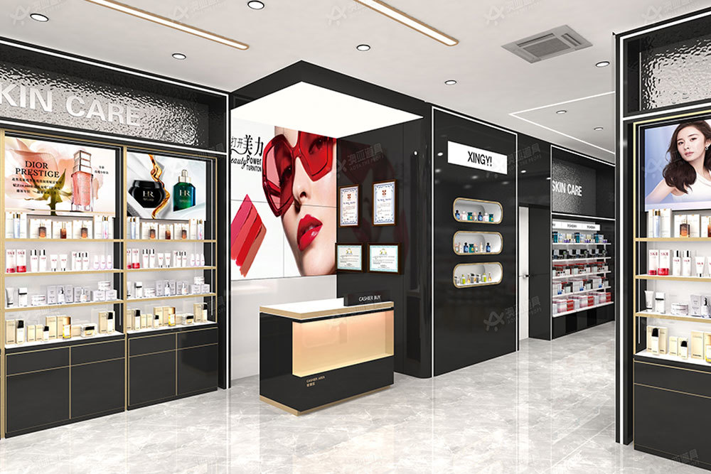Luxury Perfume Shop Design Beauty Display Furniture Cosmetic Store Counter for Branding Store Display