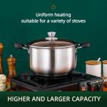 Wholesale Top Seller Double Bottom Induction Stew Pot Shabu Pot Stainless Steel