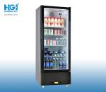 280L Upright Showcase Cooler Market 1.6m Double Glass Door Display Fridge