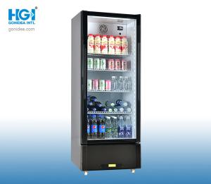 Quality 280L Upright Showcase Cooler Market 1.6m Double Glass Door Display Fridge wholesale