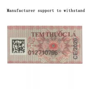 Quality Custom Tax Stamps Adhesive For Wine Bottle Security Customized Printing CMYK Pantone Color wholesale