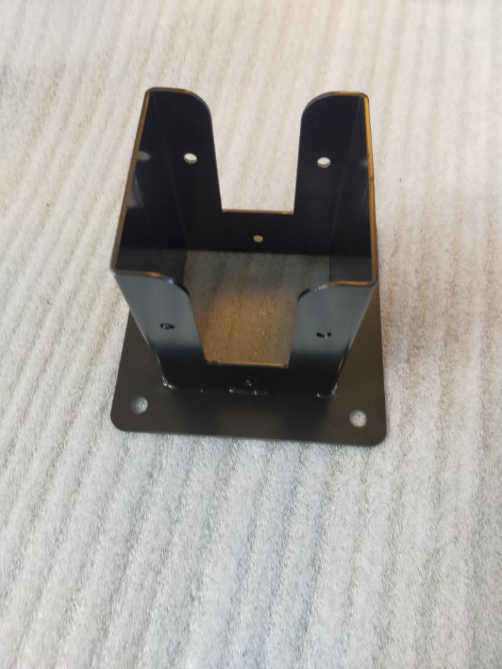 Elevated Wood Stand Kit with Carbon Steel Pergola Post Bracket and Extension Brackets