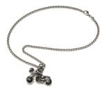 Men Fashion Jewelry Punk Stainless Steel Motor Biker Pendant Necklace