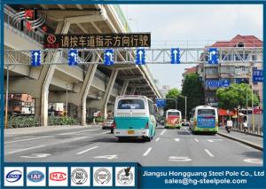 Quality RAL Powder Coating Telescopic Traffic Lighting Post Single Arms For Crossing Road wholesale