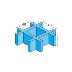 Quality Pultruded FRP Grating Panels Non Slip Treads 50 * 50mm For Secure Access Points wholesale