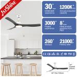 Living Room LED Ceiling Fan with Plastic Blades and REACH Certificate by