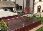 Exterior Stainless Steel And Glass Railing Systems , Steel Railing With Glass