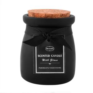 Quality Wedding Wishing Personalised Candle Holder Frosted Candle Jars With Wood Lid wholesale