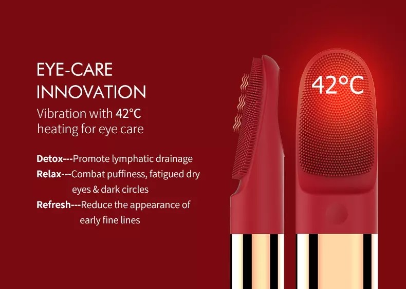 Portable Sonic Facial Cleansing Brush Waterproof Silicone Face Brush