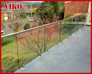 Quality Glass Spigot For Glass Railing VH110SB Glass Spigot Tempered glass 304 stainless steel UChannel Cap Handrail RailingClea wholesale