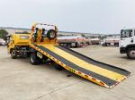 Flat Cargo Platform Wrecker Towing Truck 4*2 With Crawling Ladder