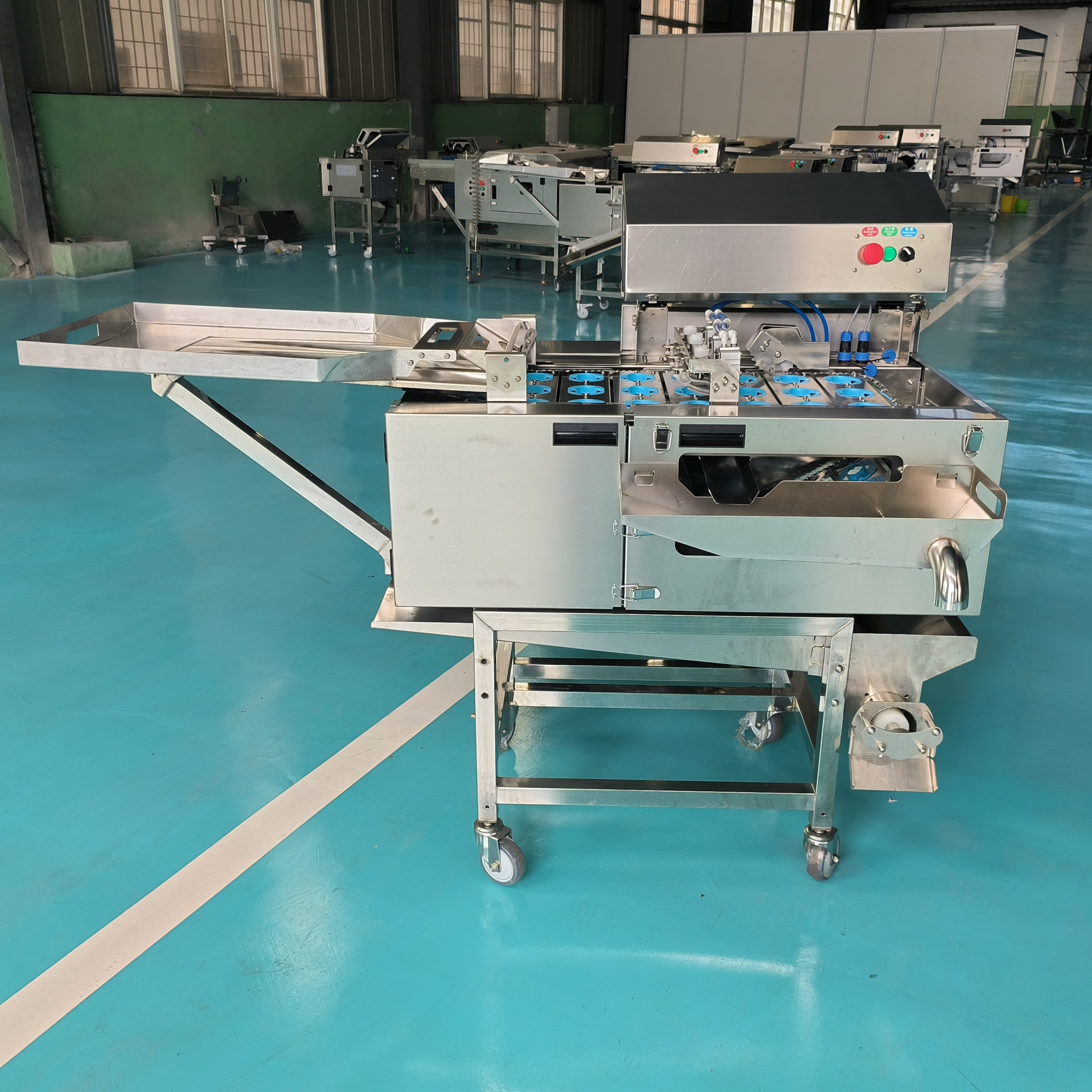 Three Row Egg Beating Machine + Shell Breaking System Integrated Egg Processing