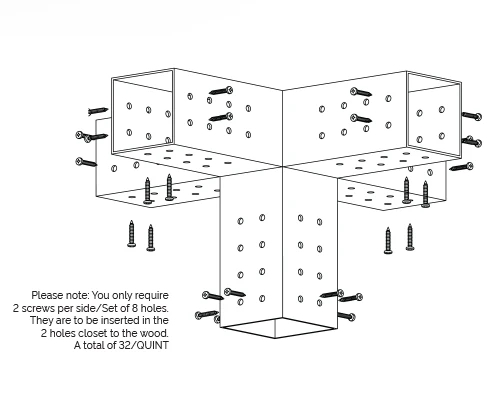 Concrete Anchors Pergola Brackets Supporting Fixed Wood with ECO FRIENDLY Construction