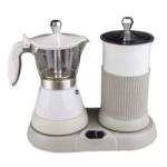 Aluminum 3 Cups Electric Espresso Moka Coffee Maker Milk Frother Automatic