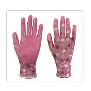 Quality Abrasion Seamless Polyester Liner Nitrile Gloves wholesale