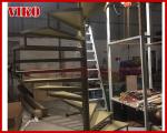 Spiral Staircase VH22S Aluminum Tread Beech 304 Stainless Steel Stainless Steel