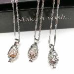 Fashion DIY Drop Cage Pendant Pearl Necklace Oyster Gift Charms