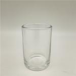 Clear Color Glass Bath Countertop Set Round Shape With Wood Parts