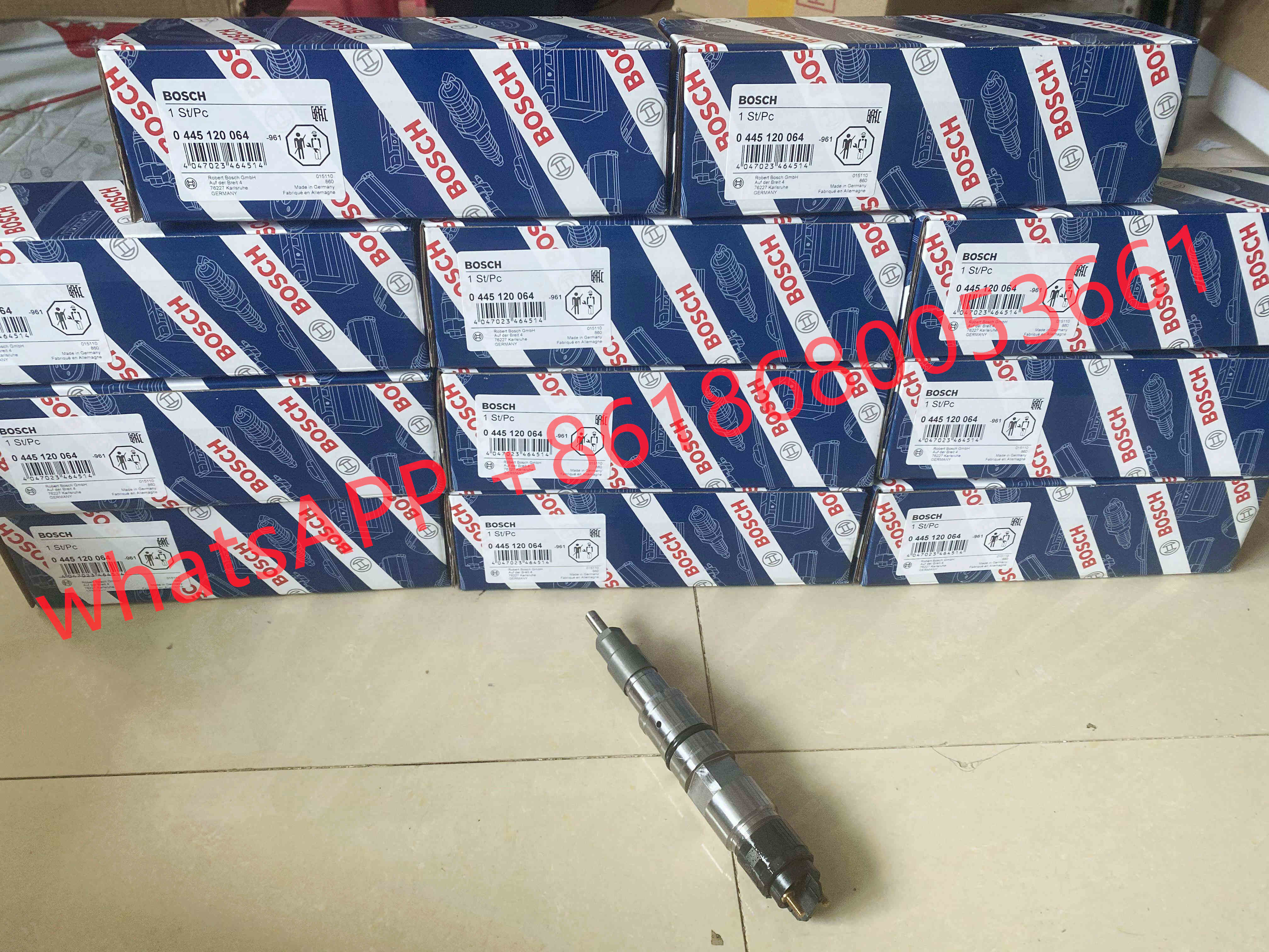 hot sale 100% new diesel fuel injector 0445120345 0445120064 0445120137 0986435529 for KHD/Magirus-Deutz/Renault/Volvo