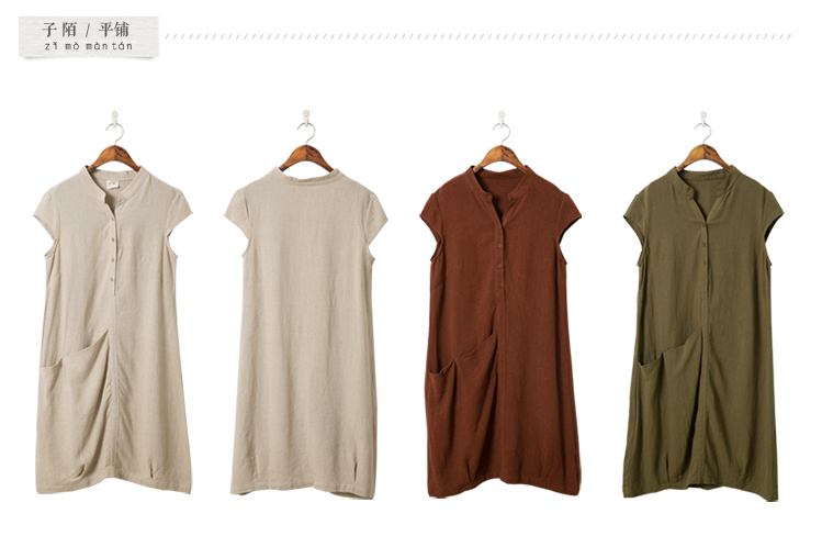 2016 New Ladies Hot Sale Plus Size Linen Dress Manufacturer In China