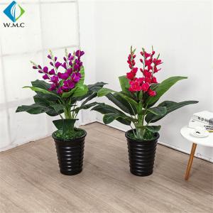 Quality 0.8m Height Fake Potted Plants , Orchid Bonsai Tree Customized Design wholesale