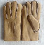 Winter Natural New Zealand Curly Slink Lamb Fur Men Gloves