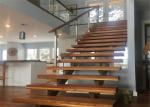 Prefabricated Straight Flight Staircase Luxury Modern Style ANSIZ97.1 Approved