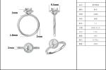 925 Sterling Silver Jewelry Diamond Moissanite Engagement Rings Round Shaped