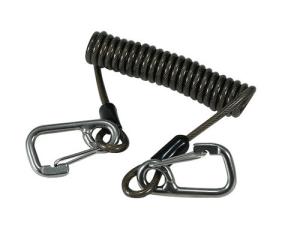 Quality Protection coil leash best plastic tool holder lanyard combination carabiner lock &amp; leash wholesale