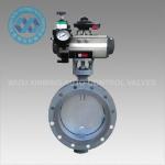 Pneumatic Actuator Metal Hard Sealed Stainless Steel Butterfly Valve
