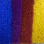 Cricket Field Colorful Artificial Grass / Red Fake Grass Carpet Anti Aging