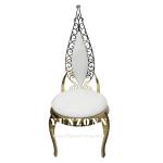 Gold Stainless Steel Commercial Wedding Banquet Chair Leather Velvet