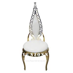 Quality Gold Stainless Steel Commercial Wedding Banquet Chair Leather Velvet wholesale